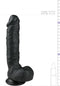 EasyToys - Realistische Dildo met Balzak - Dildo met Zuignap - 22,5 cm - Dildo's - Sex Toys voor Vrouwen en Mannen - Zwart