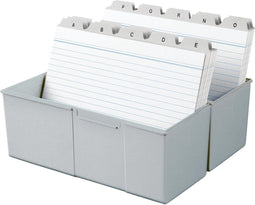 Kaartenbak han a5 300krt breed kstof lichtgrijs | 3 stuks