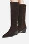 Bronx next-low-kole - Cowboylaarzen - 7cm hakhoogte - Donkerbruin