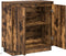 vidaXL - Dressoir - met - LED, - Gerookt - Eiken, - 71x34,5x75 - cm, - Geengineerd - Hout