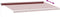 vidaXL - Luifel - handmatig - uittrekbaar - met - LED - 600x350 - cm - bordeauxrood