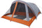 vidaXL - Tent - 4-persoons - waterdicht - grijs - en - oranje