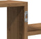 vidaXL - Wandschap - 104x15x49 - cm - bewerkt - hout - artisanaal - eikenkleurig