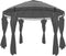 vidaXL - Prieel - met - gordijnen - rond - 3,5x2,7 - m - antracietkleurig