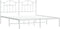 vidaXL - Bedframe - met - hoofdbord - metaal - wit - 180x200 - cm