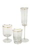 J-Line champagneglas Hart - glas - goud/transparant