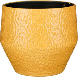 Mica Decorations Morris Bloempot - 28x28x23 cm - Keramiek - Geel