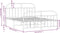 vidaXL - Bedframe - met - hoofd- - en - voeteneinde - metaal - wit - 150x200 - cm