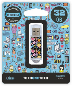 Tech1Tech TEC4001-32 - Usb-stick - 32GB - Multi-color