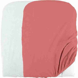 Domiva Set van 2 aankleedkussenhoezen - 50 x 75 cm - Polykatoen spons - Wit/Terracotta