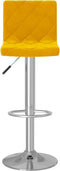 vidaXL - Barkrukken - 2 - st - fluweel - mosterdgeel