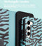 iMoshion Hoesje Geschikt voor Samsung Galaxy S23 Hoesje Met Pasjeshouder - iMoshion Design Bookcase smartphone - Meerkleurig / Black Blue Stripes