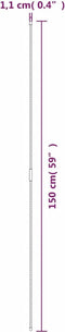 vidaXL - Plantenstaken - 30 - st - 150 - cm - staal - groen