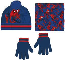 Spiderman Winterset Handschoenen Muts en Sjaal Jongens Meisjes