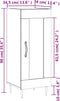 vidaXL - Dressoir - 34,5x34x90 - cm - bewerkt - hout - bruin - eikenkleur