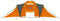 vidaXL - Tent - 9-persoons - stof - grijs - en - oranje