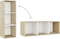 vidaXL - Tv-meubel - 107x35x37 - cm - bewerkt - hout - wit - en - sonoma - eikenkleurig
