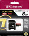Transcend Ultimate - microSDHC-kaart 8 GB Class 10 UHS-I - Incl. SD-adapter