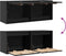 vidaXL - Wandkasten - 2 - st - 45x30x35 - cm - massief - grenenhout - zwart