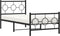 vidaXL - Bedframe - met - hoofd- - en - voeteneinde - metaal - zwart - 90x200 - cm