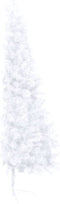 vidaXL - Kunstkerstboom - met - standaard - half - 150 - cm - PVC - wit