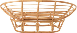 J-Line zetel Rotan - met kussen - jute/textiel - naturel/wit