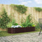 vidaXL - Tuin - Verhoogd - Bed - Bruin - 240x80x44 - cm - Gegalvaniseerd - Staal
