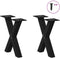 vidaXL - Salontafelpoten - 2 - st - X-vormig - 37x(30-31) - cm - staal - zwart