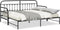 vidaXL - Ligbedframe - met - Onderbed - Zwart - 100x190 - cm - Staal