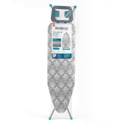 Beldray Strijkplank - 110 x 33 cm - Verstelbaar - Strijkijzerhouder - Grijs/Wit