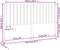 vidaXL - Hoofdbord - 155,5x4x100 - cm - massief - grenenhout - wit