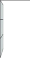 vidaXL - Inloopdouchewand - 140x195 - cm - mat - ESG-glas - zwart