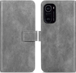 iMoshion Hoesje Geschikt voor Xiaomi Poco F3 Hoesje Met Pasjeshouder - iMoshion Luxe Bookcase - Grijs