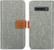 iMoshion Hoesje Geschikt voor Samsung Galaxy S10 Hoesje Met Pasjeshouder - iMoshion Luxe Canvas Bookcase - Grijs