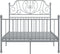 vidaXL - Bedframe - metaal - grijs - 120x200 - cm