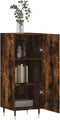 vidaXL - Dressoir - 34,5x34x90 - cm - bewerkt - hout - gerookt - eiken