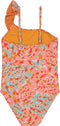 Shiwi MOON - Swimsuit FLORES FLOWER - Gebloemd - pumpkin orange