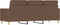 vidaXL - Driezitsbank - 180 - cm - stof - bruin