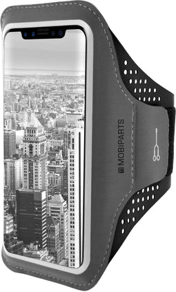 Mobiparts iPhone 11 - Sport Armband - Ademend materiaal met sleutelvak - Zwart