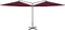vidaXL - Parasol - dubbel - met - stalen - paal - 600 - cm - bordeauxrood