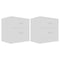vidaXL - Nachtkastjes - 2 - st - 40x30x40 - cm - bewerkt - hout - wit