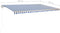 vidaXL - Luifel - vrijstaand - handmatig - uittrekbaar - 500x300 - cm - blauw - en - wit