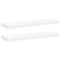 vidaXL - Wandschappen - zwevend - 80x23,5x3,8 cm - MDF - wit (2 stuks)