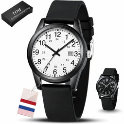 Tyme Berlin Heren Horloge - 40mm - Minimalistisch - Wit - Cadeauverpakking