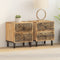 vidaXL - Nachtkastjes - 2 - st - 40x33x46 - cm - massief - mangohout