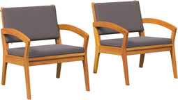 vidaXL - Tuinstoelen - 2 - stuks - 59,5x70,5x72,5 - cm - Massief - Acaciahout