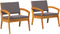 vidaXL - Tuinstoelen - 2 - stuks - 59,5x70,5x72,5 - cm - Massief - Acaciahout
