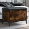 vidaXL - Opbergbankje - 62x42x45 - cm - bewerkt - hout - gerookt - eikenkleurig