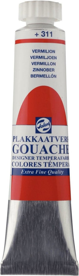 Plakkaatverf - 311 Vermiljoen - Gouache extra fine - Talens - 20 ml