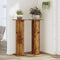 vidaXL - Plantenstandaards - 2 - st - 30x30x95 - cm - bewerkt - hout - oud - houtkleurig